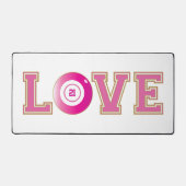 Bingo 21. Geburtstag Niedlich Rosa und Weiß Schreibtischunterlage (Vorderseite)