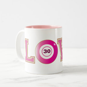 Bingo 30. Geburtstag Spaß Zweifarbige Tasse