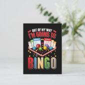 Bingo addict Men Women Funny Bingo Player Postkarte (Stehend Vorderseite)