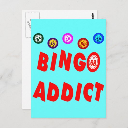BINGO ADDICT POSTKARTE (Vorne/Hinten)