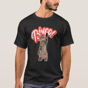 Bingo-Ansager Lustiger Bingo Retro-Katzen Bingo T-Shirt