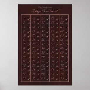 Bingo-Anzeigetafel 75 - Schwerelosigkeit-Spiele Poster