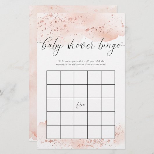 Bingo Aquarell Rose Goldpinke (Vorne/Hinten)