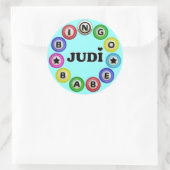 Bingo Babe Judi Runder Aufkleber (Tasche)