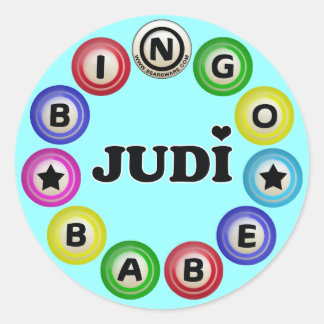 Bingo Babe Judi Runder Aufkleber