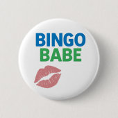 Bingo Babe Niedlich und zuversichtlich Bingo Lover Button (Vorderseite)