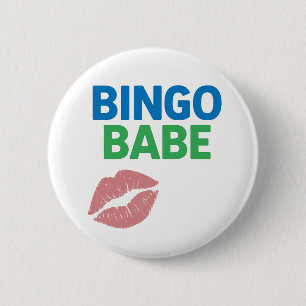Bingo Babe Niedlich und zuversichtlich Bingo Lover Button