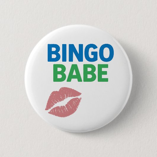 Bingo Babe Niedlich und zuversichtlich Bingo Lover Button (Vorderseite)