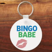 Bingo Babe Niedlich und zuversichtlich Bingo Lover Schlüsselanhänger (Rückseite)
