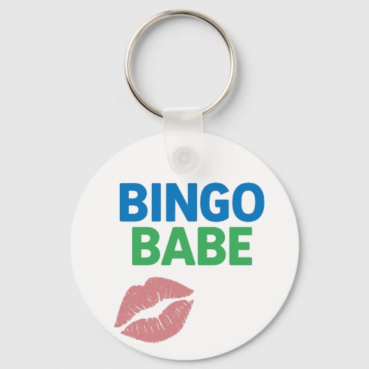 Bingo Babe Niedlich und zuversichtlich Bingo Lover Schlüsselanhänger (Rückseite)