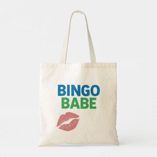 Bingo Babe Niedlich und zuversichtlich Bingo Lover Tragetasche (Rückseite)