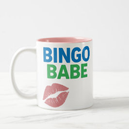 Bingo Babe Niedlich und zuversichtlich Bingo Lover Zweifarbige Tasse