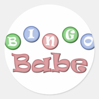 Bingo Babe Runder Aufkleber