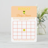 Bingo, Baby Shower Game Card Flyer, Baby Bee Einladung (Stehend Vorderseite)