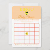 Bingo, Baby Shower Game Card Flyer, Baby Bee Einladung (Vorderseite)