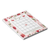 Bingo baby shower game Cherry Sweet  Notizblock (angewinkelt)
