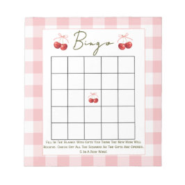 Bingo baby shower game Cherry Sweet  Notizblock