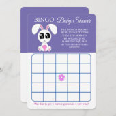 Bingo, Baby Showgame Card Flyer, Kaninchen Einladung (Vorne/Hinten)
