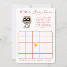 Bingo, Baby Showgame Card Flyer, Katze