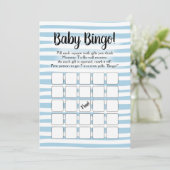 Bingo Baby Showspiel Blue White Einladung (Stehend Vorderseite)
