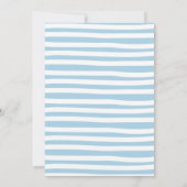 Bingo Baby Showspiel Blue White Einladung (Rückseite)