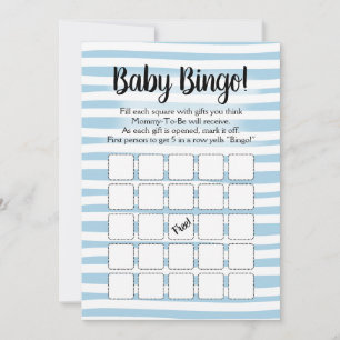 Bingo Baby Showspiel Blue White Einladung