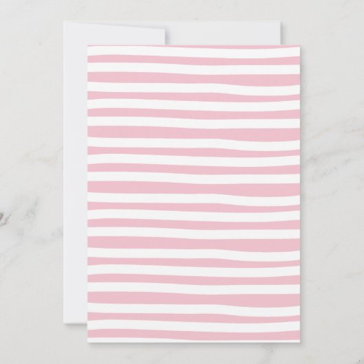 Bingo Baby Showspiel Pink White Einladung (Rückseite)