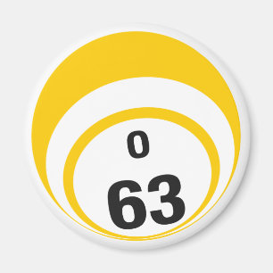 Bingo-Ball-Kühlschrankmagnet O 63 Magnet