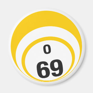 Bingo-Ball-Kühlschrankmagnet O 69 Magnet