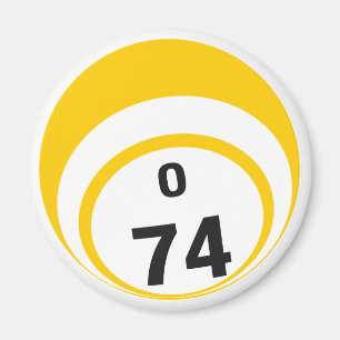 Bingo-Ball-Kühlschrankmagnet O 74 Magnet