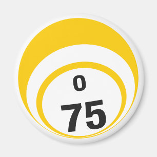 Bingo-Ball-Kühlschrankmagnet O 75 Magnet