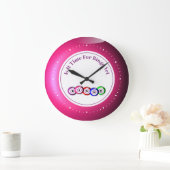 Bingo Ball Themed Funny Große Wanduhr (Zuhause)