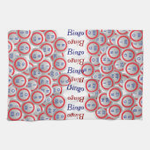Bingo-Bälle BINGO rotes weißes und blau Küchentuch (Horizontal)
