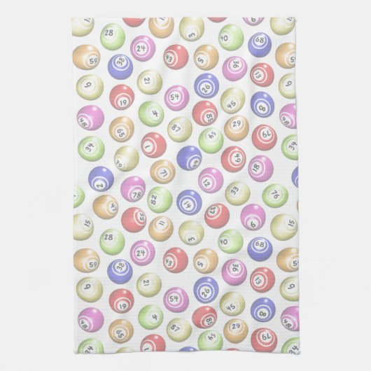Bingo-Bälle Geschirrtuch (Vertikal)