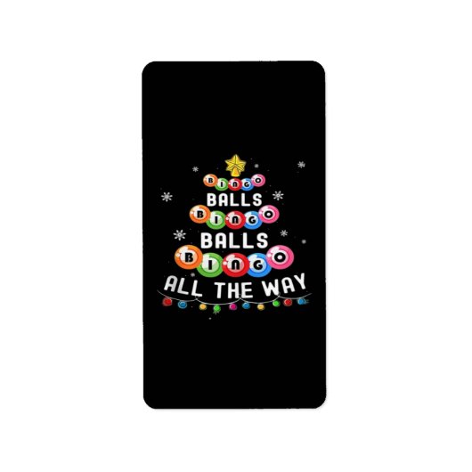 Bingo Balls Bingo den ganzen Weg Adressaufkleber (Vorne)