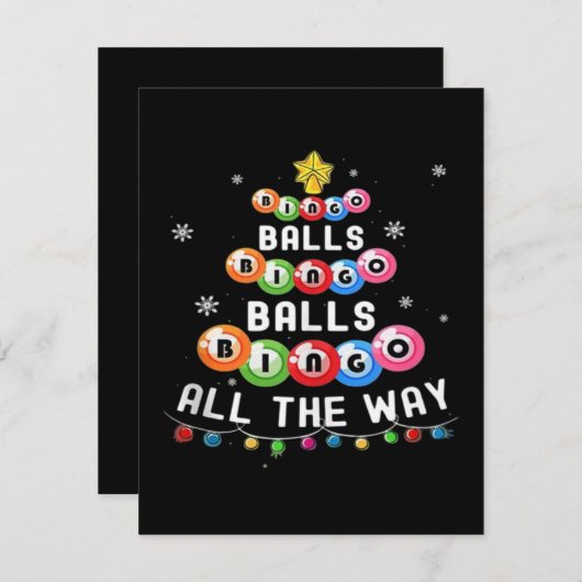 Bingo Balls Bingo den ganzen Weg Begleitkarte (Vorne/Hinten)