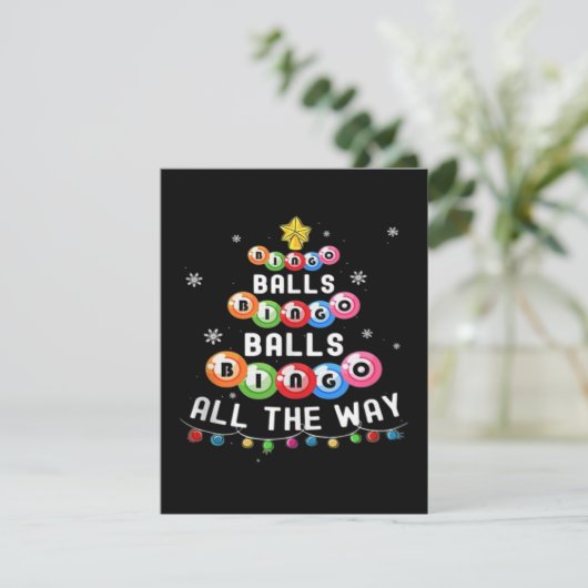 Bingo Balls Bingo den ganzen Weg Begleitkarte (Stehend Vorderseite)