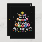 Bingo Balls Bingo den ganzen Weg Postkarte (Vorne/Hinten)