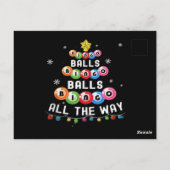 Bingo Balls Bingo den ganzen Weg Postkarte (Rückseite)