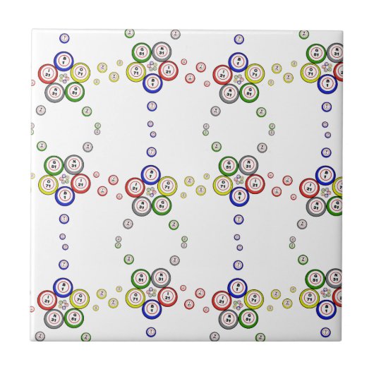 Bingo Balls Fliese (Vorderseite)