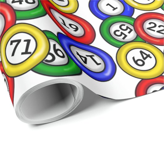 BINGO Balls Geschenkpapier (Rolleneckpunkt)