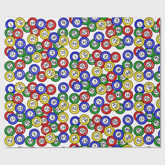 BINGO Balls Geschenkpapier (Flach)