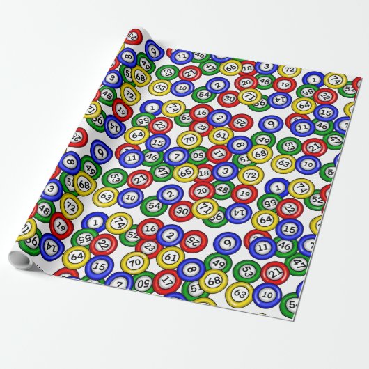 BINGO Balls Geschenkpapier (Ungerollt)