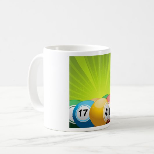 Bingo Balls Kaffeetasse (Vorderseite Links)