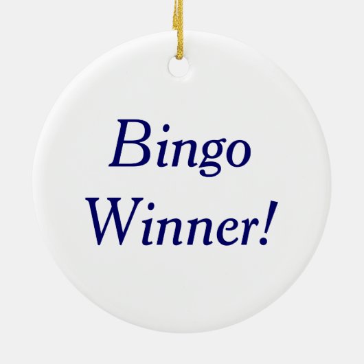 Bingo Balls Keramik Ornament (Hinten)