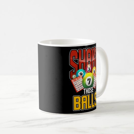Bingo Balls Lotterie Gewinner Bingo Player Bingo Kaffeetasse (VorderseiteRechts)