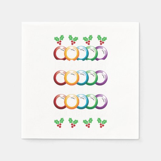 Bingo Balls Lucky Game Player Gambler Gift Serviette (Vorderseite)