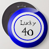 Bingo Balls Lucky Numbers Spaß Button (Vorne & Hinten)