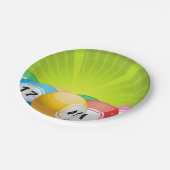 Bingo Balls Pappteller (Schrägansicht)