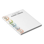 Bingo Balls Personalized Notepad Notizblock (angewinkelt)